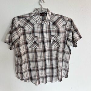 Plains Western Wear Big Man Shirt with Pearl Snap Buttons
Size 2X